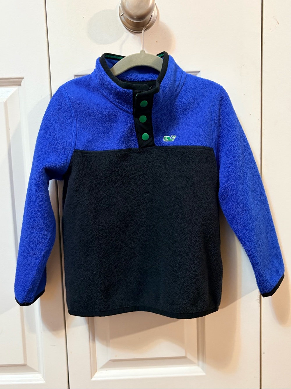 Vineyard Vines Kids Blue & Black Fleece Pullover